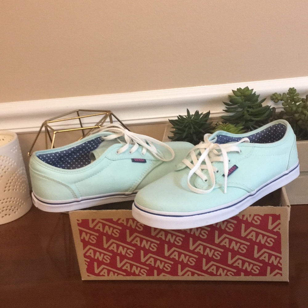 Teal vans sneakers